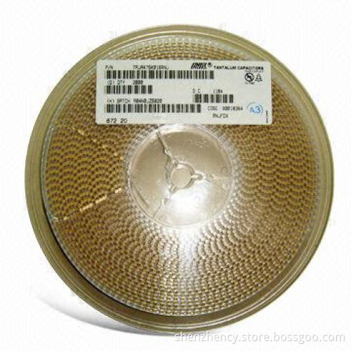 4.7UF 16VA Tantalum Capacitor with 2,000hrs Lifespan Test and 4 to 50V Rated Voltage